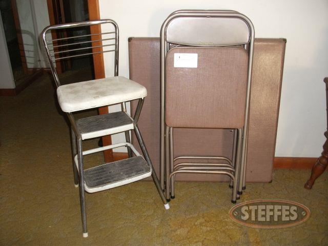 Samsonite Card Table - Chairs, - Step Stool_2.jpg